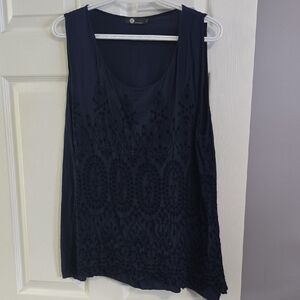 Elegant Navy Sleeveless Top